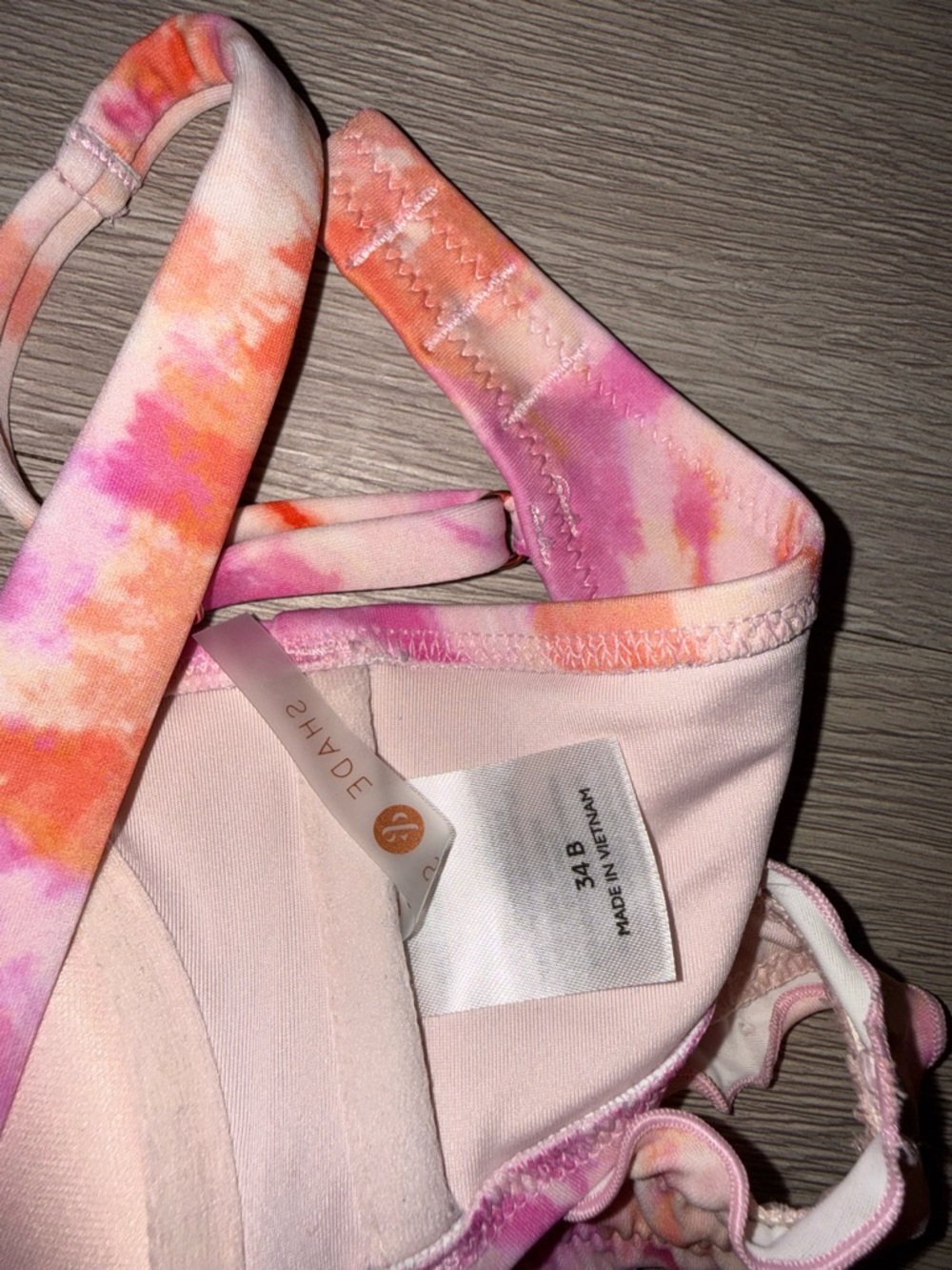 Tie-Dye Pink & Orange Bikini Set - Women’s Intimates & Swim - Picture 4 of 5
